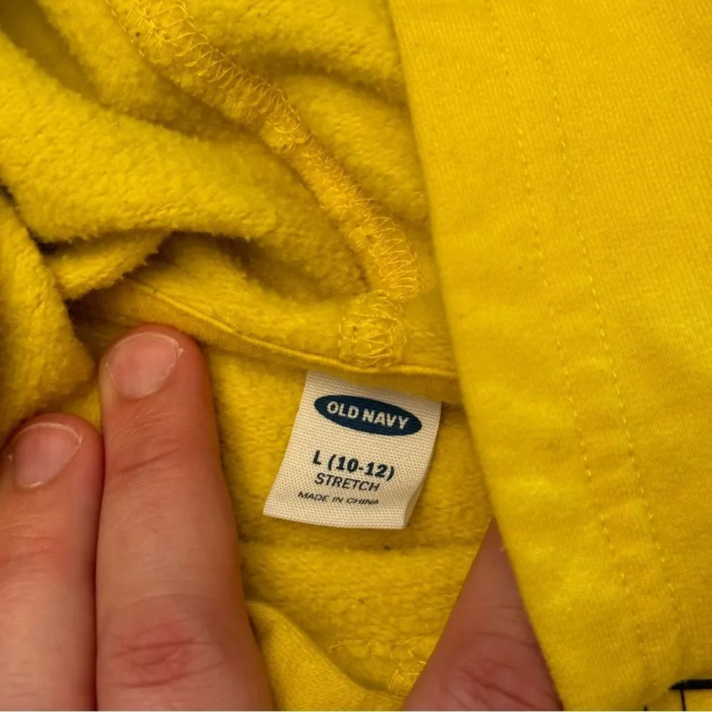 Kids Pokemon Pikachu Electric Type Yellow Hoodie Size Large 10/12
